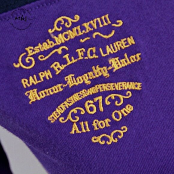 Polo Ralph Lauren Vintage Long Sleeve Polo Shirt Mini Dress Purple Women S - Picture 8 of 10